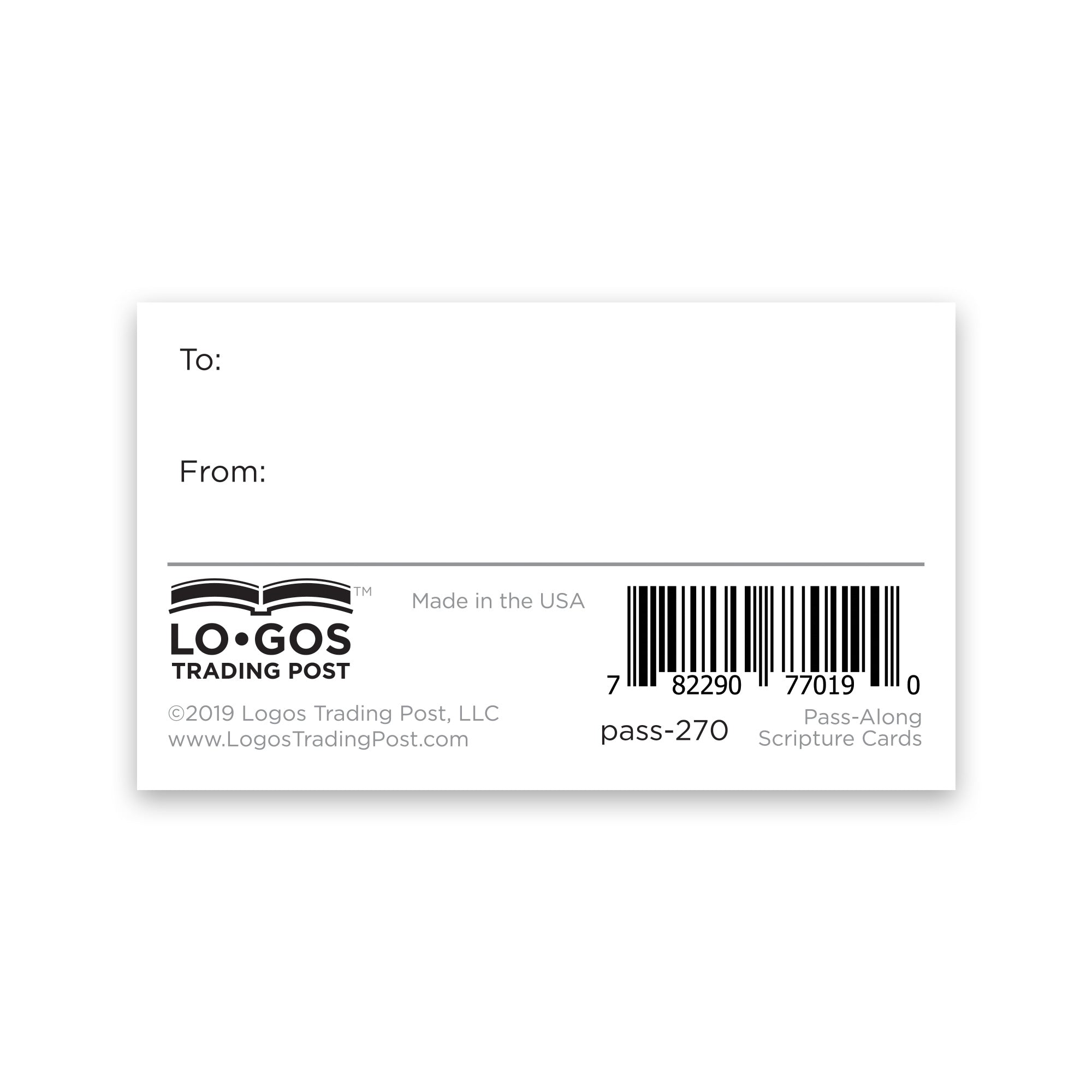 Children's Pass Along Scripture Cards - God Loves You, Pack of 25