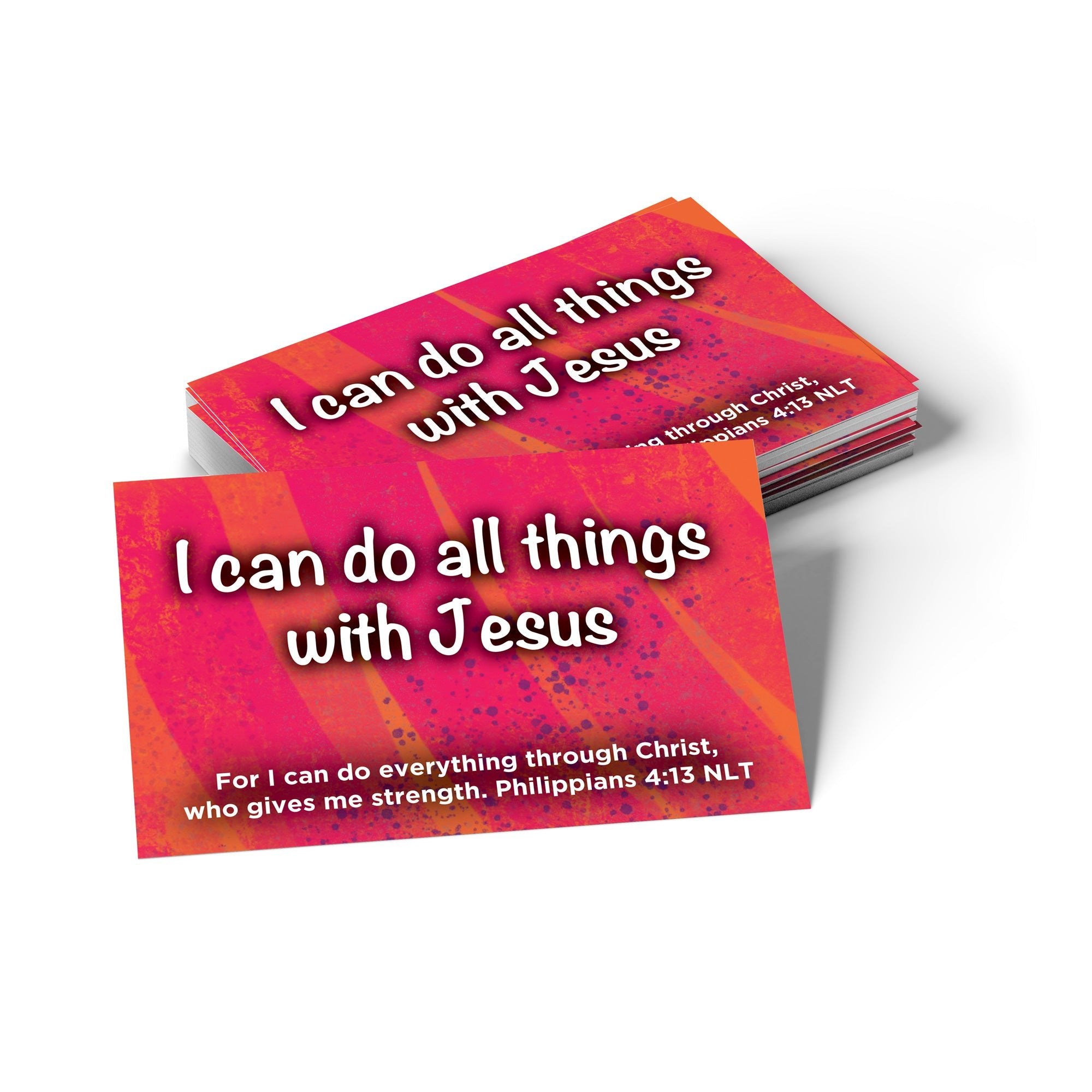 Children's Pass Along Scripture Cards - I Can Do All Things With Jesus, Pack of 25