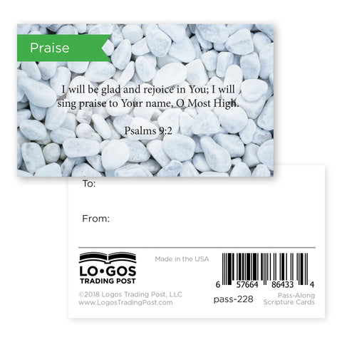 Praise, Psalms 9:2, Pass Along Scripture Cards, Pack 25