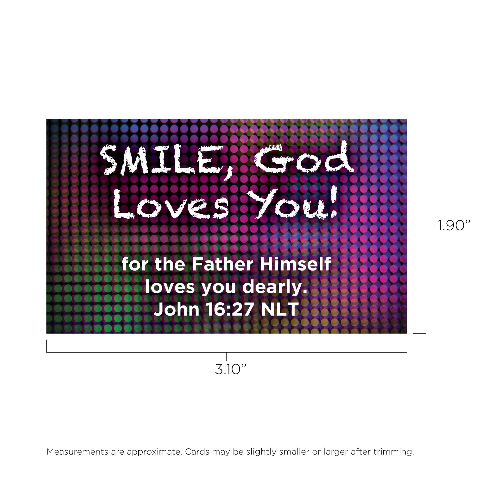 Children's Pass Along Scripture Cards - Smile, God Loves You, Pack of 25