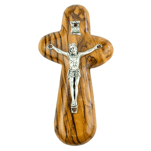 Olive Wood holding crosses, Comfort crosses made in Bethlehem