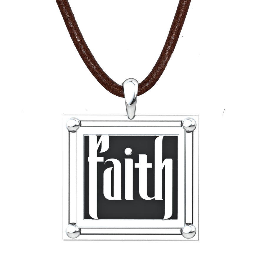 Men's Faith Sterling Silver Pendant
