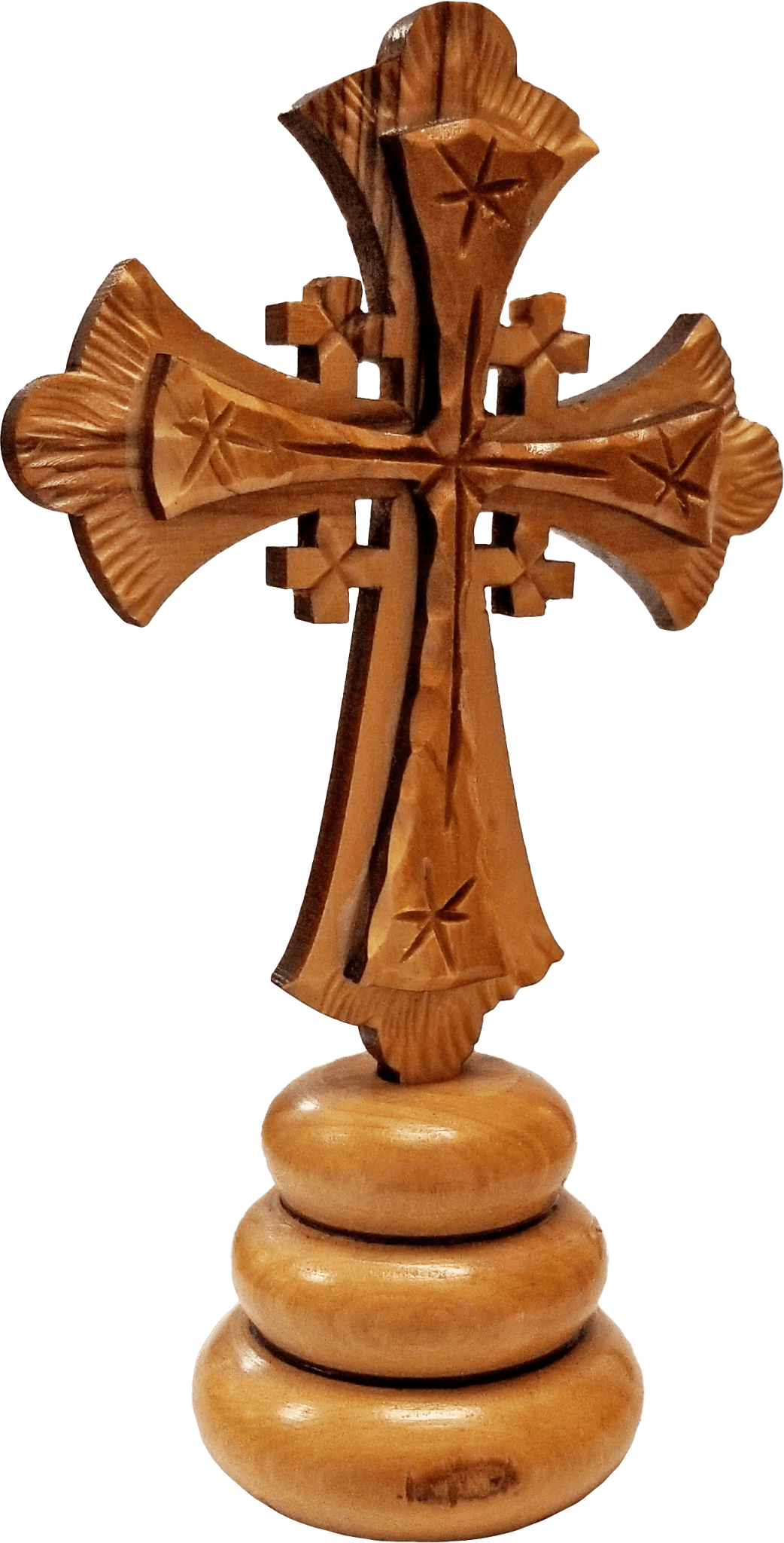 Jerusalem Cross Combo on Stand - Large tilted view
