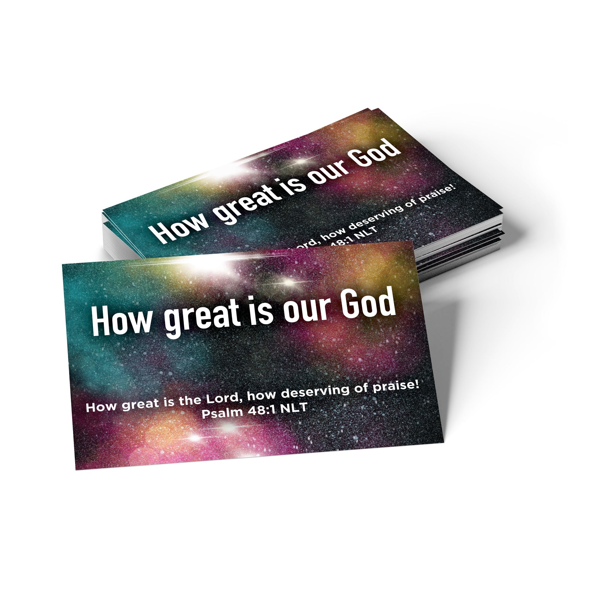 Children and Youth, Pass Along Scripture Cards, How Great is our God, Psalm 48:1, Pack of 25