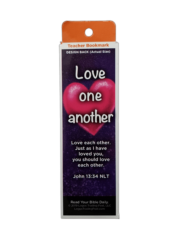 Children's Christian Bookmark, Love One Another, John 13:34 - Pack of 25 - Logos Trading Post, Christian Gift
