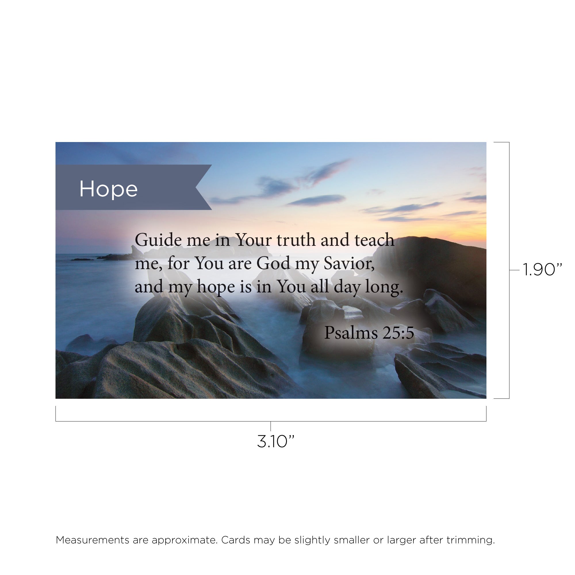Hope, Guide Me, Psalms 25:5, Pass Along Scripture Cards, Pack 25