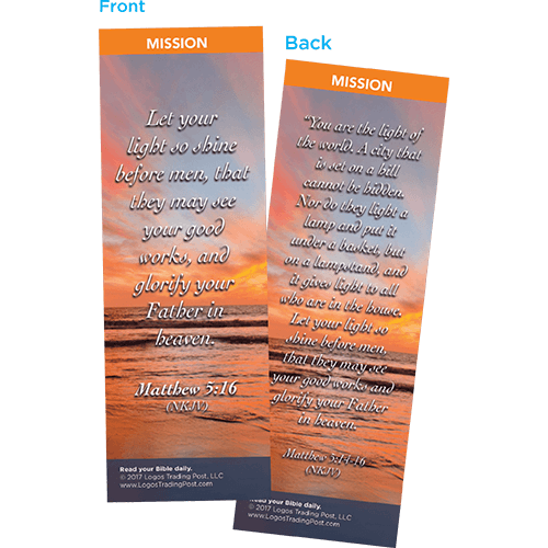 Let Your Light So Shine Before Men Bookmarks, Pack of 25 - Christian Bookmarks
