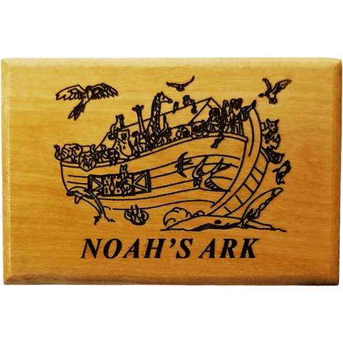 Noah's Ark with Birds Olive Wood Magnet