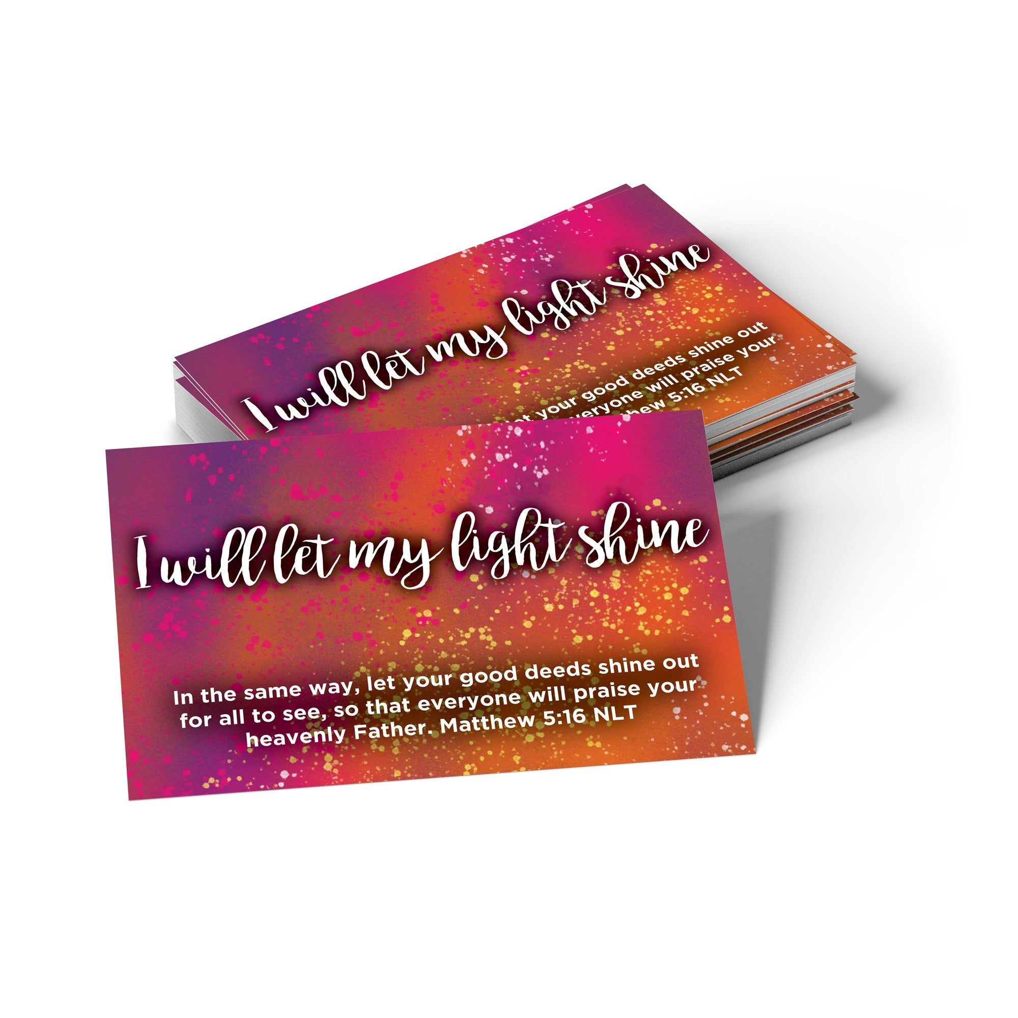 Children's Pass Along Scripture Cards - I Will Let My Light Shine, Pack of 25