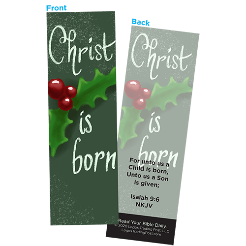 Children and Youth Bookmark, Christmas, Christ is Born, Isaiah 9:6, Pack of 25, Handouts for Classroom, Sunday School, and Bible Study