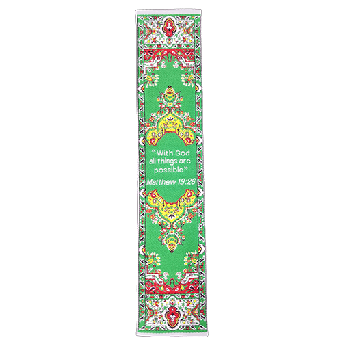 Fabric Bookmark Assortment #2 - 4 Woven Logos Bookmarks