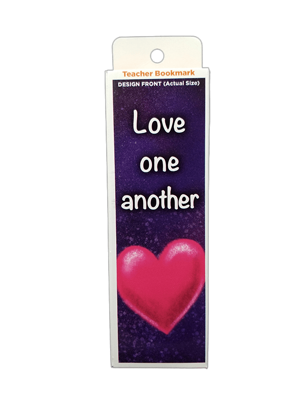 Children's Christian Bookmark, Love One Another, John 13:34 - Pack of 25 - Logos Trading Post, Christian Gift