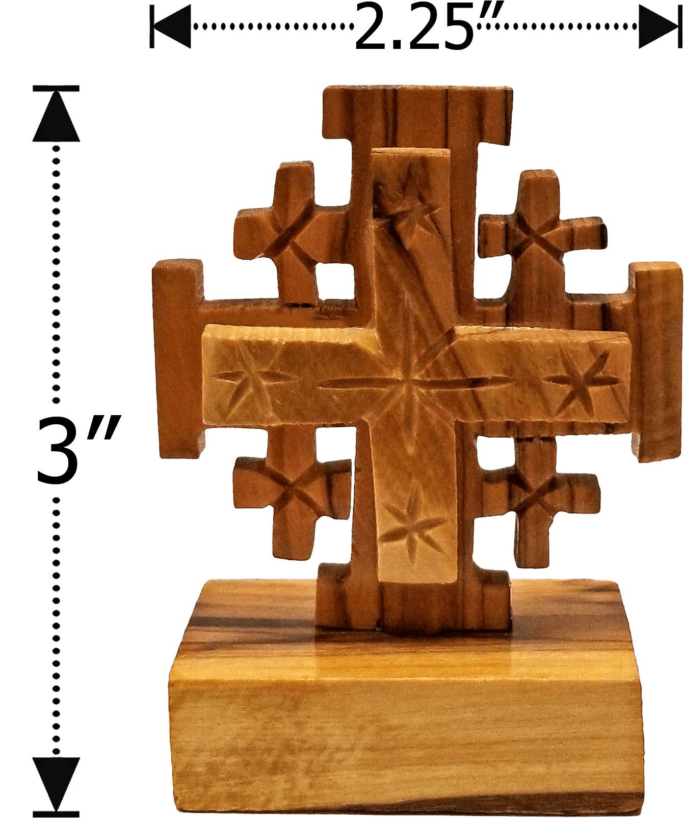 Jerusalem Cross on a Stand - Large dimensions