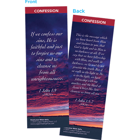 If We Confess Our Sins, He is Faithful Bookmarks, Pack of 25 - Christian Bookmarks