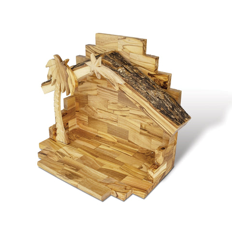 Holy Land Olive Wood Small Bark Roof Stable