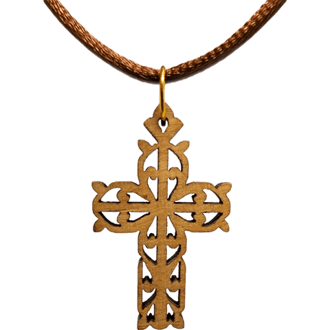 Saint Andrew Cross, Wooden Cross Necklace for Men & Women, Certified Holy  Land Olive Wood Orthodox Pendant Necklace from Bethlehem Israel, Christian  