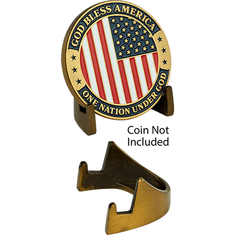 Bronze Challenge Coin Display Stand - 5mm Half Easel Coin Stand