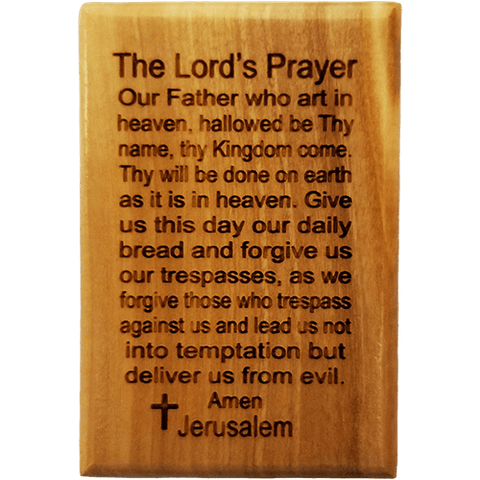 The Lord's Prayer Olive Wood Magnet