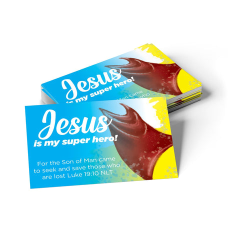 Children's Pass Along Scripture Cards - Jesus is My Superhero, Pack of 25