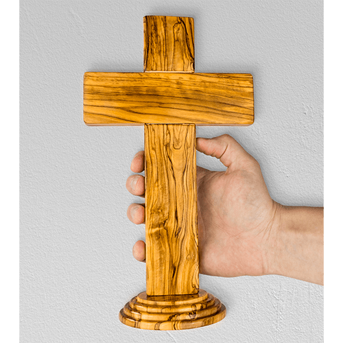 12" Olive Wood Standing Cross
