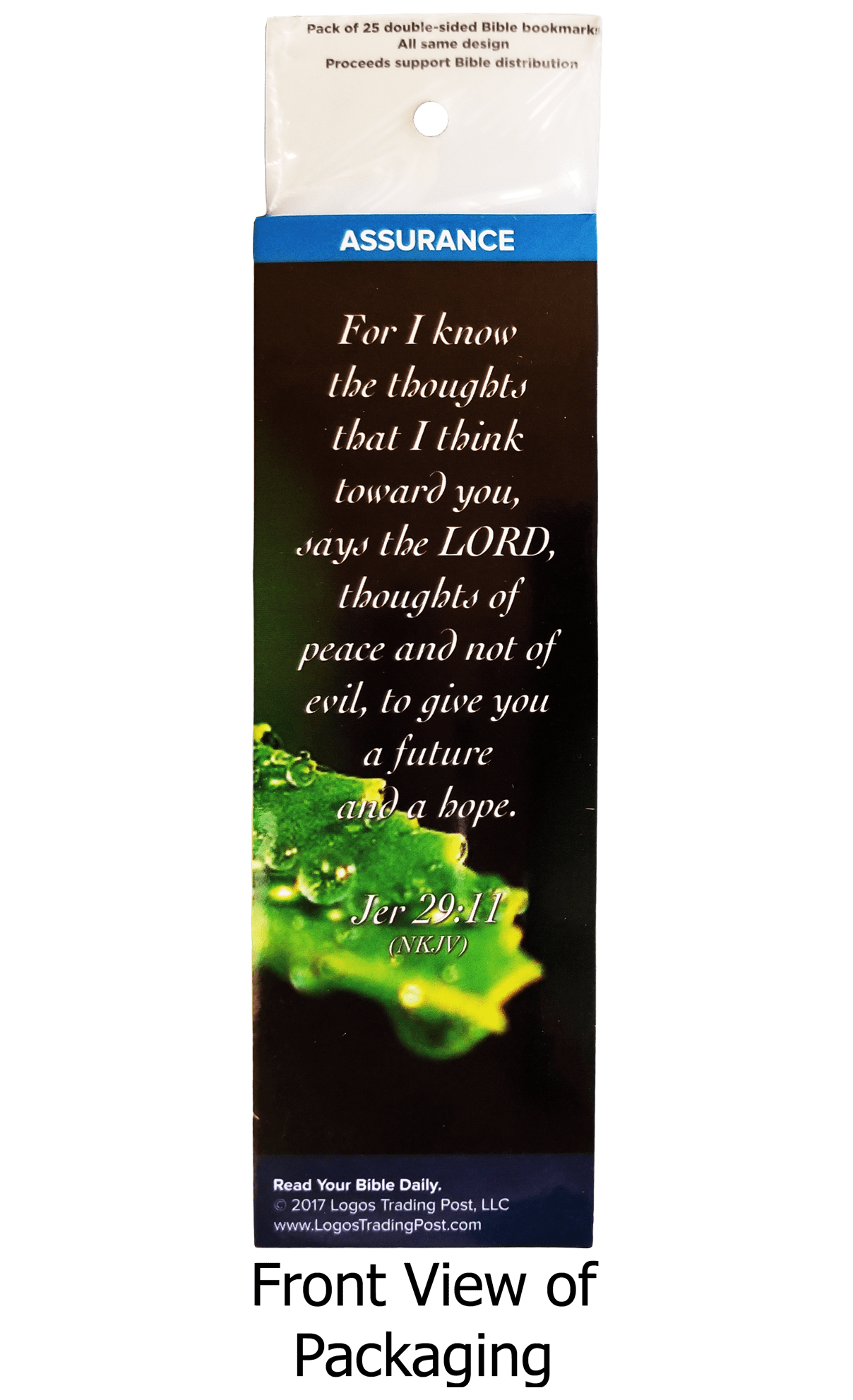 For I Know the Thoughts That I Think Toward You Says the Lord Bookmarks, Pack of 25 - Logos Trading Post, Christian Gift
