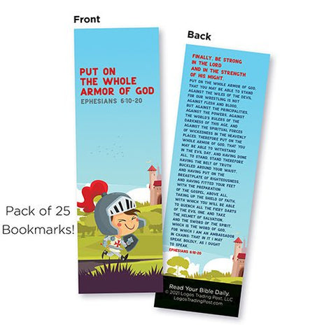 Kids Armor of God Bookmarks, Pack of 25