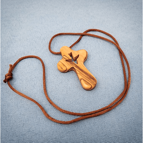 Dove Cut Out Small Comfort Cross Necklace with string