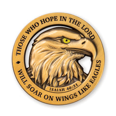 American Bald Eagle Challenge Coin, Antique Gold Plated