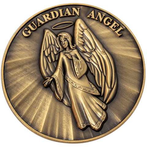 Front: Angel, with text, "Guardian angel"