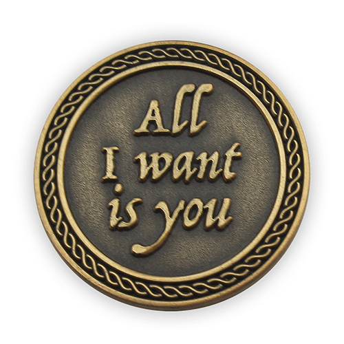 You Are My Love Romantic Love Expression Antique Gold Plated Coin
