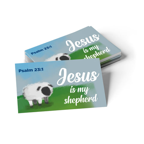 Children and Youth, Pass Along Scripture Cards, Jesus is my Shepherd, Psalm 23:1 Pack of 25
