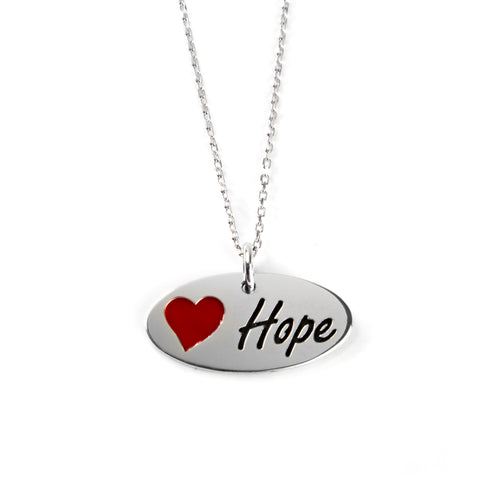 Written on my Heart - Hope Sterling Silver Pendant