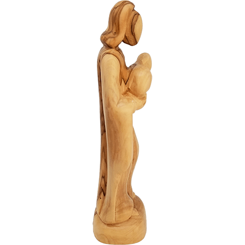 Holy Land Olive Wood Statue - Jesus the Good Shepherd, 10"