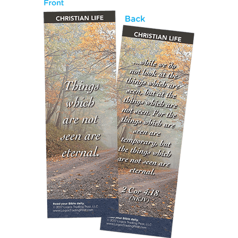 Things Which Are Not Seen Are Eternal Bookmarks, Pack of 25 - Christian Bookmarks