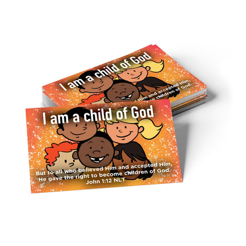Children and Youth, Pass Along Scripture Cards, I am a Child of God, John 1:12, Pack of 25