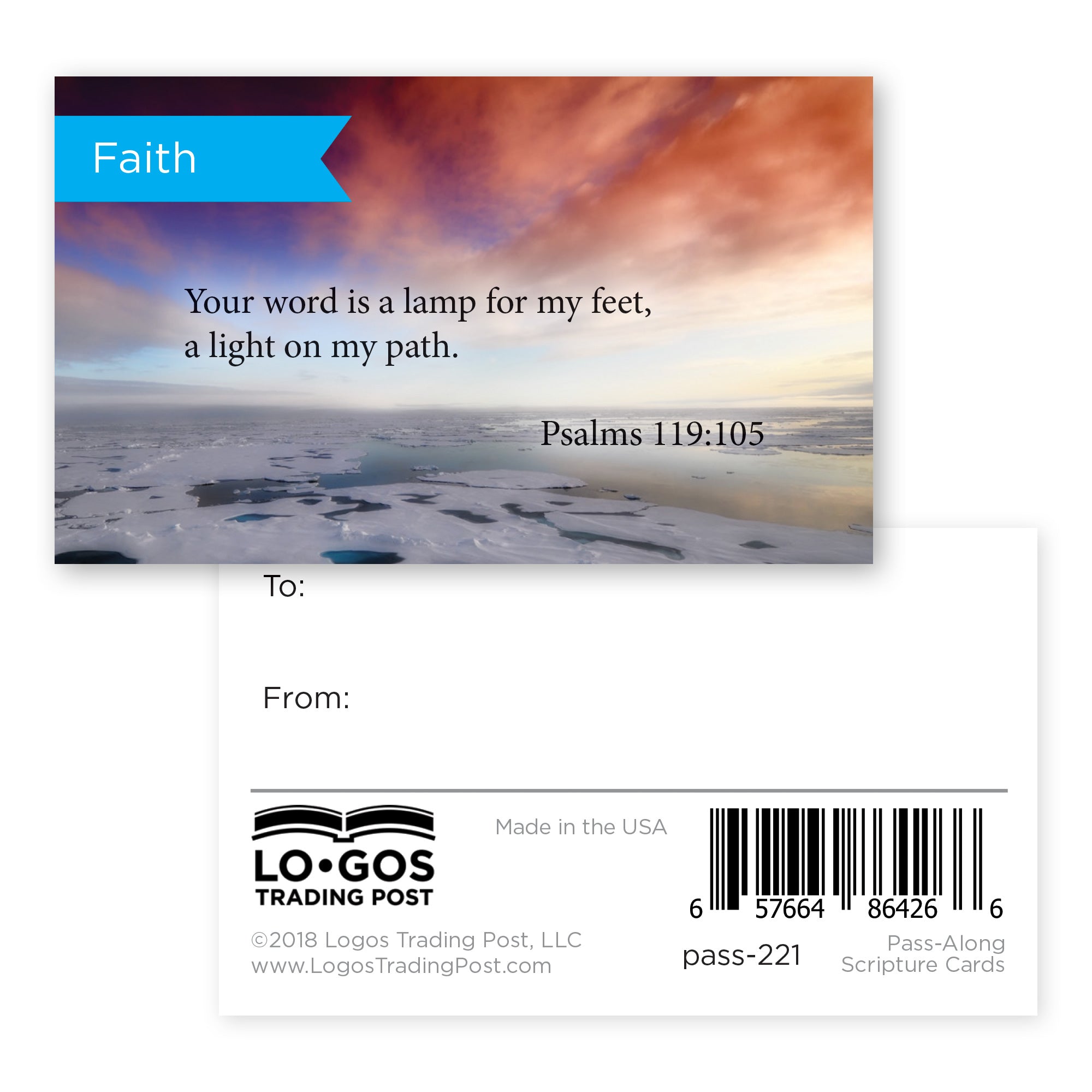 Faith, Psalms 119:105, Pass Along Scripture Cards, Pack 25